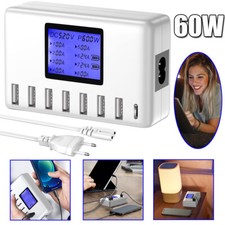 8-fach USB Ladestation 12A USB